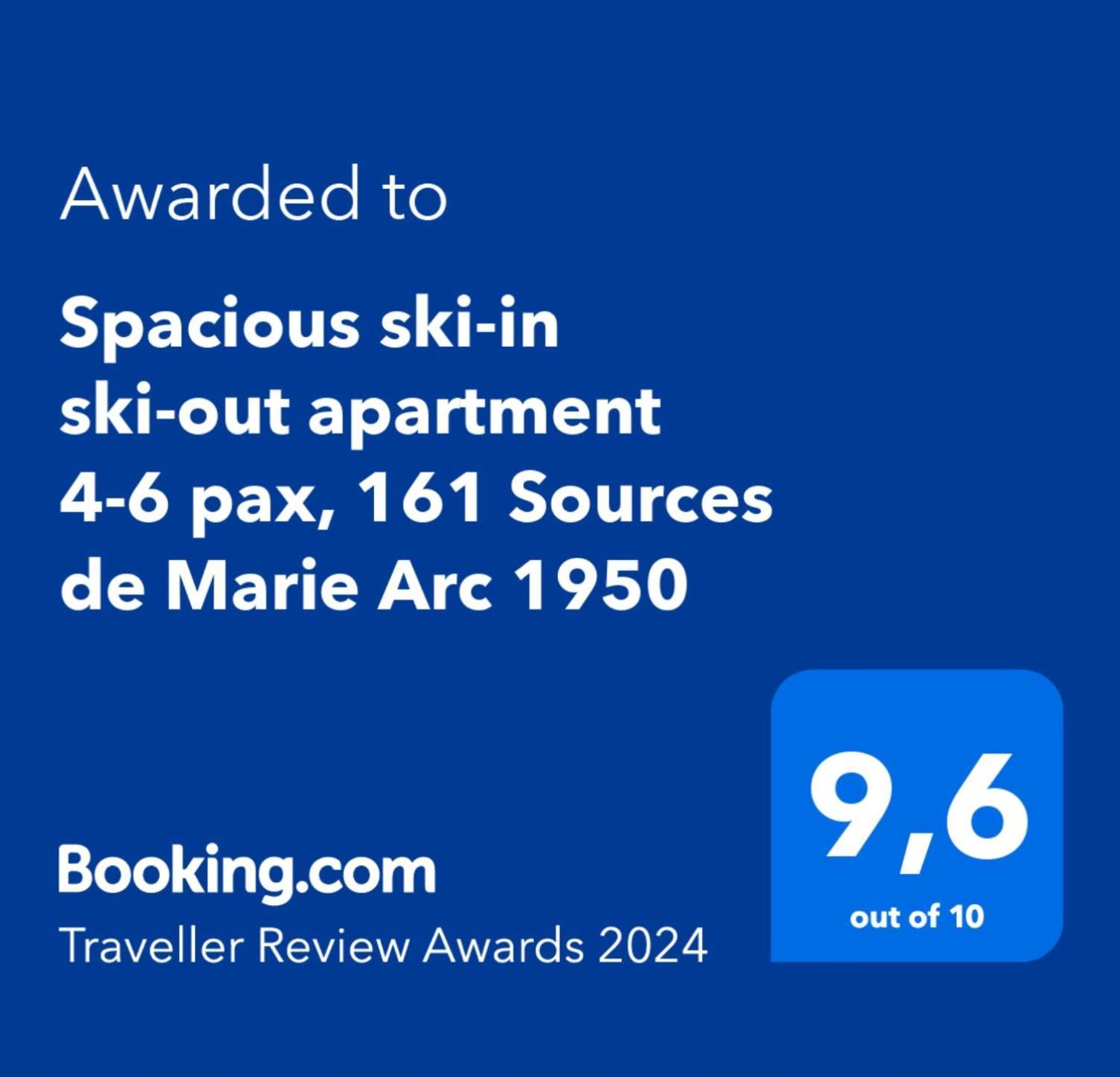 Spacious Ski-In Ski-Out Apartment 4-6 Pax, 161 Sources De Marie Arc 1950 Les Arcs  Eksteriør billede